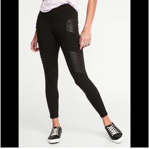 Old Navy High Rise Moto 7/8 Length Street Legging